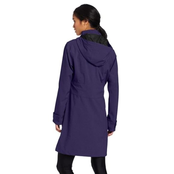 Merrell Dark Purple Ellenwood Parka Coat Women's M Opti-Shell Removable Hood - Picture 2 of 13